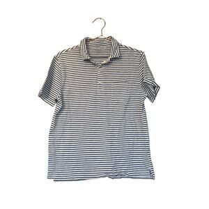J crew cotton blue striped polo size medium